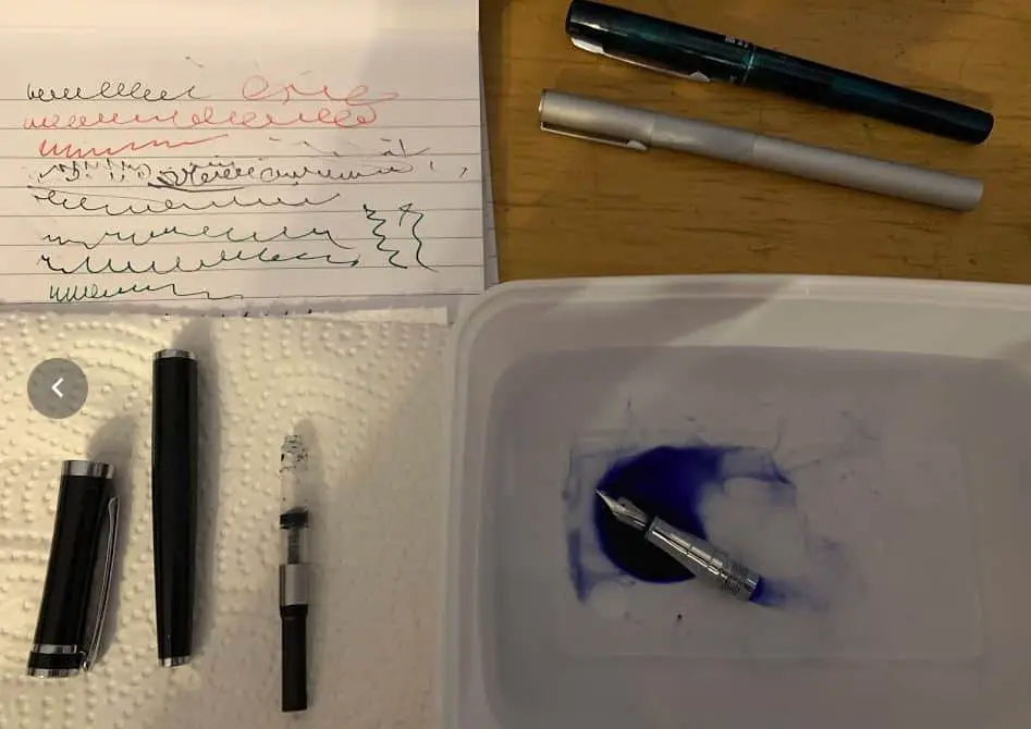 How do you clean a fountain pen