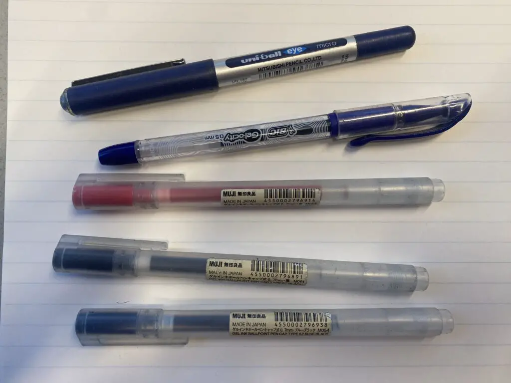 Varous Gel Pens