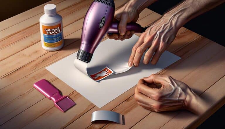 removing sticker from paper